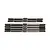 A set of six silver-coloured metal turnbuckles arranged in two rows against a white background.