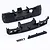 FMS RC body mount set including two molded plastic bumper components, a small trim piece, and six black screws on a white background.