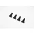 Four black FMS 3.0mm shock offset adjustor plates arranged in a row on a white background.
