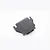 A black metal FMS V2 gearbox skid plate for RC vehicles, shown from a top-down angle against a white background.