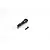A black aluminium 25T servo horn with silver chamfered edges and a single mounting screw on a white background.