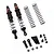 Yeah Racing Aluminium 110mm Desert Cobra Dual Spring Shocks 2Pcs - Black/Red DDC-110BK