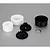 Losi complete air filter assembly kit including two white foam filter elements, black plastic housing parts, and a metal washer on a grey background.