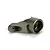 A gunmetal grey aluminium lower servo saver arm for an RC car, shown from a side angle on a white background.