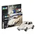 Revell 1/32 scale VW Beetle plastic model kit in its retail packaging, displayed next to a fully assembled and painted white model car.