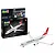 Revell 1/144 scale Boeing 737-800 Turkish Airlines model kit box and a fully assembled and painted model airplane.
