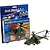 Revell 1/144 scale AH-64D Apache Longbow plastic model kit in blister packaging with a fully assembled and painted model helicopter in the foreground.