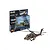 Revell 1/72 scale AH-64A Apache helicopter plastic model kit box and a fully assembled, painted model helicopter.