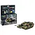 Revell 1/72 scale M1A1 AIM(SA)/M1A2 Abrams model kit box and a fully assembled, painted tank model on a white background.