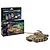Revell 1/72 scale Panther Ausf. G tank model kit box with included paints, glue, and brush, alongside a fully assembled and painted model.