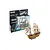 Revell 1/225 scale HMS Victory plastic model kit box and a fully assembled, painted model ship on a display stand.