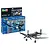 Revell 1/32 scale Vought F4U-1A Corsair model kit box and a fully assembled, painted model aircraft on a white background.