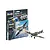 Revell 1/72 scale Supermarine Spitfire Mk.Vb model kit in blister packaging with a fully assembled and painted model displayed in front.