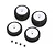 Losi Tires & Wheels Mounted, White: Micro-B LOS-1763