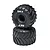 Losi MT Tires, Black Beadlock, Premounted (2): Mini LMT LOS-2060