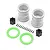Losi 2.6" Wheel with Beadlock Rings, Green (2): LMT 2.0 LOS-1814