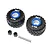 Losi BKT 2.6" Monster Truck Tire, Med, Premount, Blue (2): LMT 2.0 LOS-1819