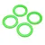 Losi Snap-in Beadlock Rings, Green (4): LMT 2.0 LOS-1820