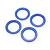 Losi Snap-in Beadlock Rings, Blue (4): LMT 2.0 LOS-1821