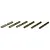 Six identical metal differential shafts arranged in a row on a white background.
