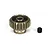 A TLR 23T 48P aluminium pinion gear with a small black grub screw beside it on a white background.