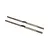 Two silver metal RC turnbuckles with threaded ends and a central hexagonal adjustment section on a white background.