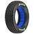 A single Pro-Line 1/10 scale Hoosier Super Chain Link dirt oval front tire with a blue foam insert, shown against a white background.