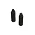 Two black threaded shock bodies for ARRMA RC vehicles, shown against a plain white background.