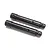 Two black steel axle tubes for an Axial SCX10 PRO RC crawler, shown side-by-side against a white background.