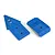 Two blue Pro-Line Bash Armor skid plates for ARRMA 3S RC vehicles, shown from a top-down angle on a white background.