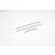 A set of three thin steel wires with black protective sleeves, laid out on a plain white background.