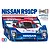 Box art for the Tamiya Nissan R91CP 1/10 scale RC car kit, featuring a detailed illustration of the blue, white, and red racing car.