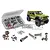 RC Screwz stainless steel screw kit for Axial SCX6 Jeep, featuring a plastic storage box filled with various screws, nuts, and washers, plus a green RC Jeep.
