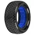 A single Pro-Line 2.2 inch Electron S3 4WD front RC buggy tyre featuring a complex hexagonal tread pattern and a bright blue foam insert.