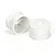 Two white Pro-Line 2.2-inch dish-style RC buggy rear wheels shown from front and back angles on a white background.