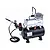 Hseng air compressor unit with a black air tank, silver motor, pressure regulator, and an attached airbrush with a black hose.