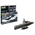 Revell 1/305 scale U.S.S. Nautilus submarine model kit, showing the product packaging and the fully assembled and painted model on a display stand.