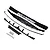 Losi RC front bumper and valance set in black, including mounting hardware and a Race Inspired decal on the bumper.