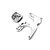 A silver Losi aluminium motor mount and mounting block set for RC vehicles on a white background.