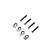 Four silver aluminium motor mount inserts and four black flat-head screws for Losi RC vehicles.