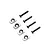 Four silver aluminium motor mount inserts marked with 17 and four black flat-head screws for Losi RC vehicles.