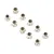 A set of ten silver-coloured 5mm nyloc nuts for RC vehicles arranged on a white background.