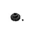 A black steel 19-tooth pinion gear for RC vehicles, shown with a separate grub screw on a white background.