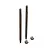 Two silver metal shock shafts and two matching lock nuts for RC suspension, shown against a plain white background.