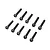 Ten black metal cap head screws arranged in two rows on a white background.