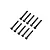 A set of ten black metal cap head screws arranged in two parallel rows against a white background.