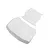 A white plastic hood and roof panel set for an RC vehicle, shown from a high-angle perspective against a white background.