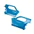 Two metallic blue RC car door panels for Losi vehicles, shown against a white background.