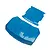 Two metallic blue RC car body panels, a hood and a roof, isolated on a white background.