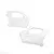 Two white plastic RC car door panels for a Losi vehicle, shown against a plain white background.